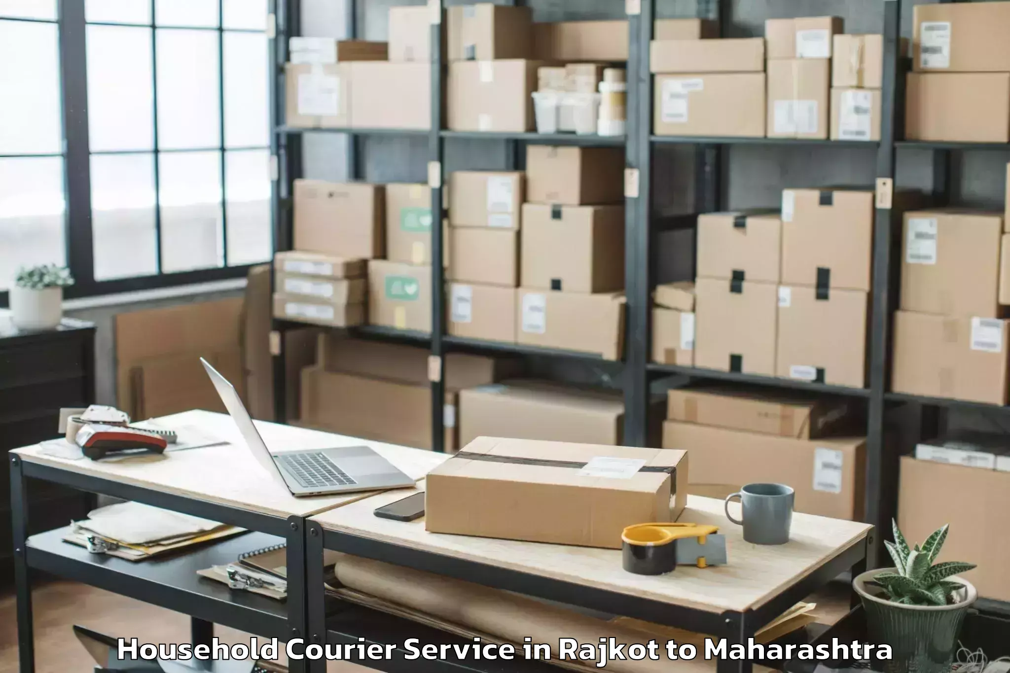 Top Rajkot to Bhiwapur Household Courier Available